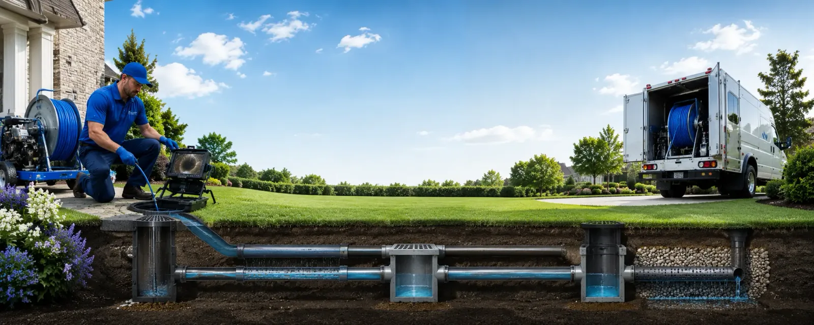 Outdoor drain cleaning information for Detroit, ME